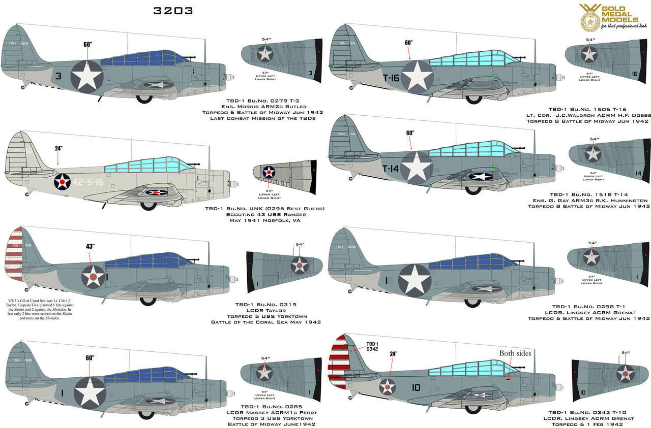Gold Medal Models 1/32 TBD-1 Devastator - Wartime 3203D